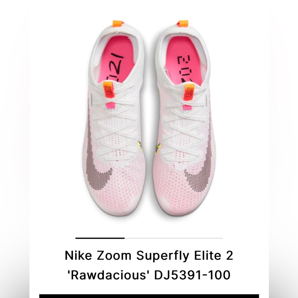 Size 7 womens- Nike Zoom Superfly Elite 2 Rawdacious.